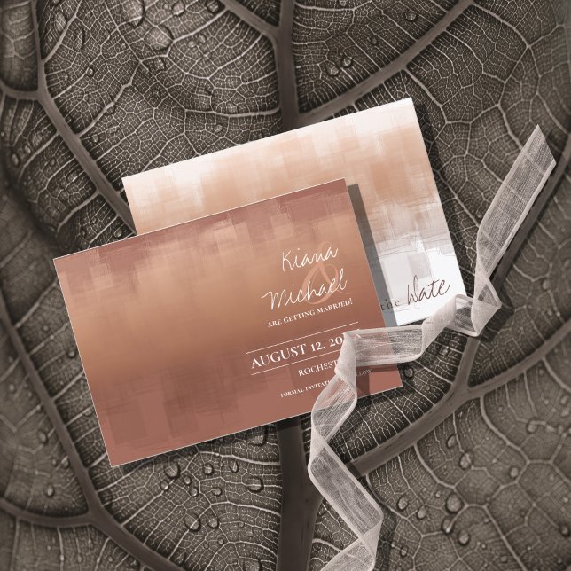 Vattenfärgsreflektioner Bröllop Clay ID774 Spara Datumet (Skapare uppladdad)