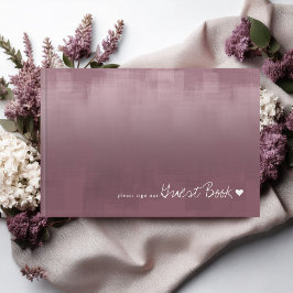 Vattenfärgsreflektioner Bröllop Mauve ID774 Gästböcker