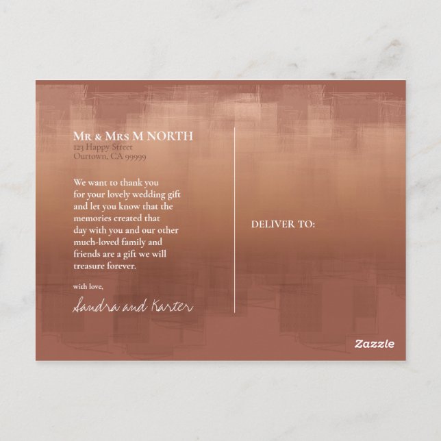 Vattenfärgsreflektioner Tack Clay ID774 Vykort (Baksida)