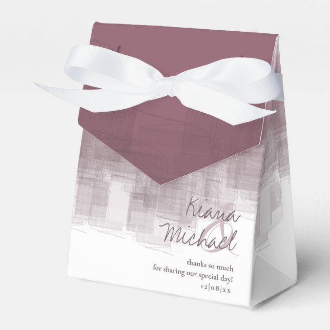 Vattenfärgsreflektioner Tack Mauve ID774 Presentaskar (Framsidan Sidan)