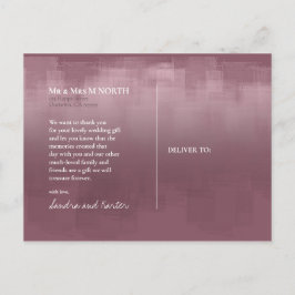 Vattenfärgsreflektioner Tack Mauve ID774 Vykort