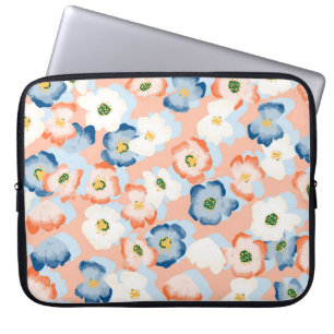Vattenfärgsregn: Vintage Mönster Laptop Fodral
