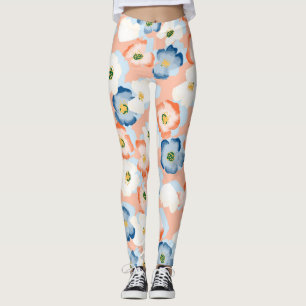 Vattenfärgsregn: Vintage Mönster Leggings
