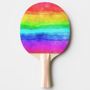 Vattenfärgsregnbåge, Rand design Pingisracket