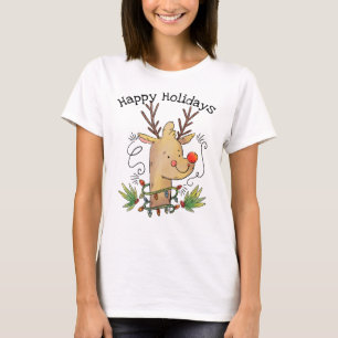 Vattenfärgsrenar T Shirt