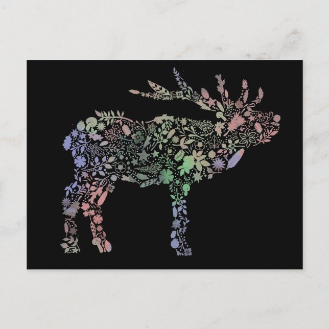 Vattenfärgsrenar Vykort (Framsida)