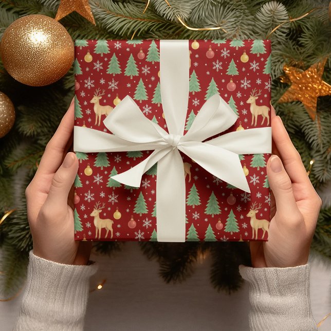 Vattenfärgsrener & Julgran - Presentpapper (Skapare uppladdad)