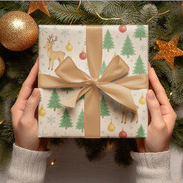 Vattenfärgsrener & Julgran - Presentpapper