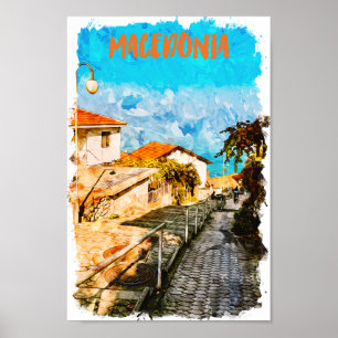 Vattenfärgsresor på Balkan Poster