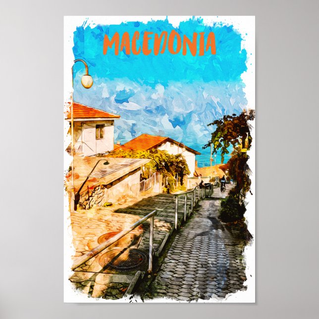 Vattenfärgsresor på Balkan Poster (Framsidan)