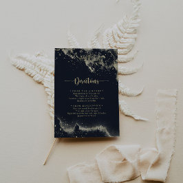 Vattenfärgsriktning Guld Stänk Bröllop Tilläggskort