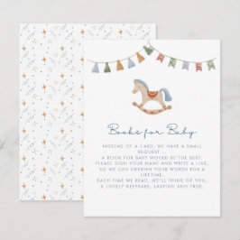 VattenfärgsRocking Horse, Bokar för Baby-kort Inbjudningar