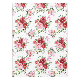 Vattenfärgsröd och Rosa Blommigt Sömlös Mönster