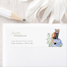 Vattenfärgsröd Panda