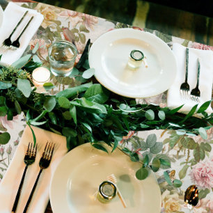 VattenfärgsRosa Blommigt Bird Shower Bord Springer Presentpapper