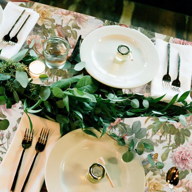 VattenfärgsRosa Blommigt Bird Shower Bord Springer Presentpapper (Skapare uppladdad)