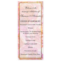 VattenfärgsRosa Blommigt Bröllop