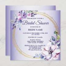 VattenfärgsRosa Blommigt Golden Lila Möhippa