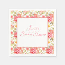 VattenfärgsRosa Blommigt Ram