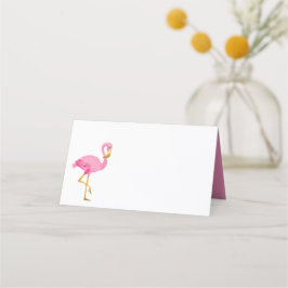VattenfärgsRosa Flamingo Placeringskort