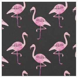 VattenfärgsRosa Flamingo Silhouette Mönster Tyg