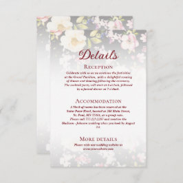 VattenfärgsRosa Gul ros,svart oskarp,Bröllop Tilläggskort