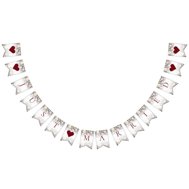 VattenfärgsRosa Gul ros,svart oskarp,Bröllop Vimplar (Alla)