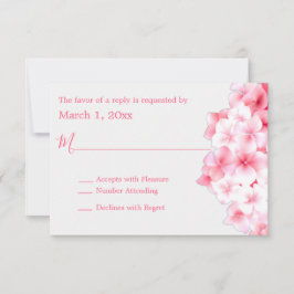 VattenfärgsRosa Hydrangea OSA Kort