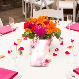 VattenfärgsRosa Magenta Ro Bordsnummer