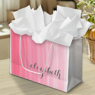 VattenfärgsRosa Ombre Feminine Monogram Namn