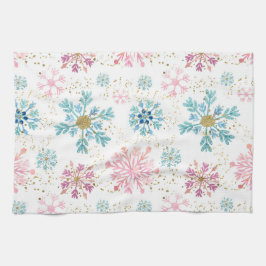 VattenfärgsRosa, Snöflingor för blå vinter och Gul Kökshandduk