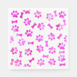 VattenfärgsRosa Tass avtryck födelsedag Pappersservett