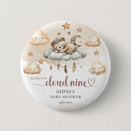 Vattenfärgsrostning färg könsneutralt moln nio knapp