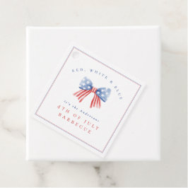 Vattenfärgsruta 4:e juli Barbecue Sofisticated Gåvor Etiketter