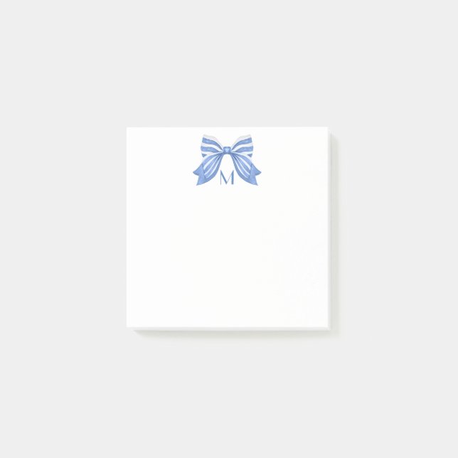 Vattenfärgsruta, monogram post-it block (Framsida)