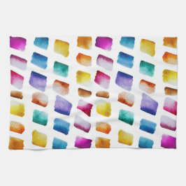 Vattenfärgsrutor Mönster Kökshandduk