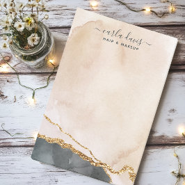 Vattenfärgssalon, svart Guld, Rosa, vattenfärgsfär Post-it Block