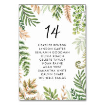 Vattenfärgssäten i Vilden Foliage Greenery Bröllop