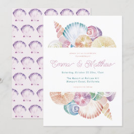 Vattenfärgssedel och Bröllop inspirerad av Sjöjung Inbjudningar