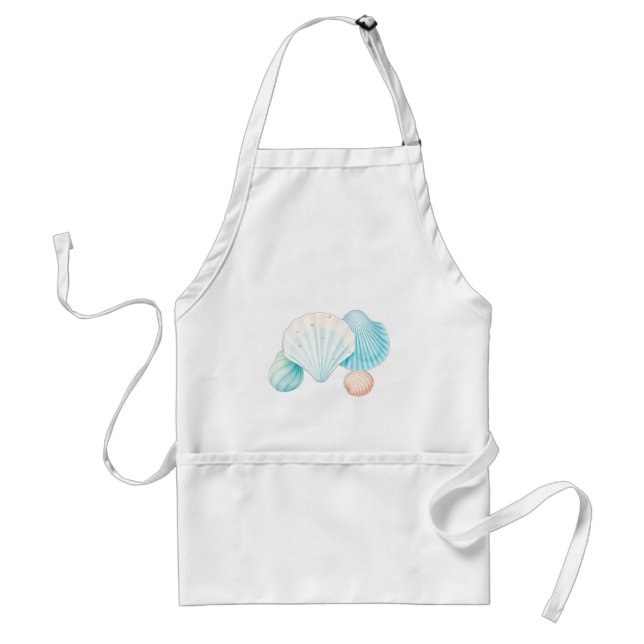 Vattenfärgssediment i Aqua och Coral Förkläde (Framsidan)