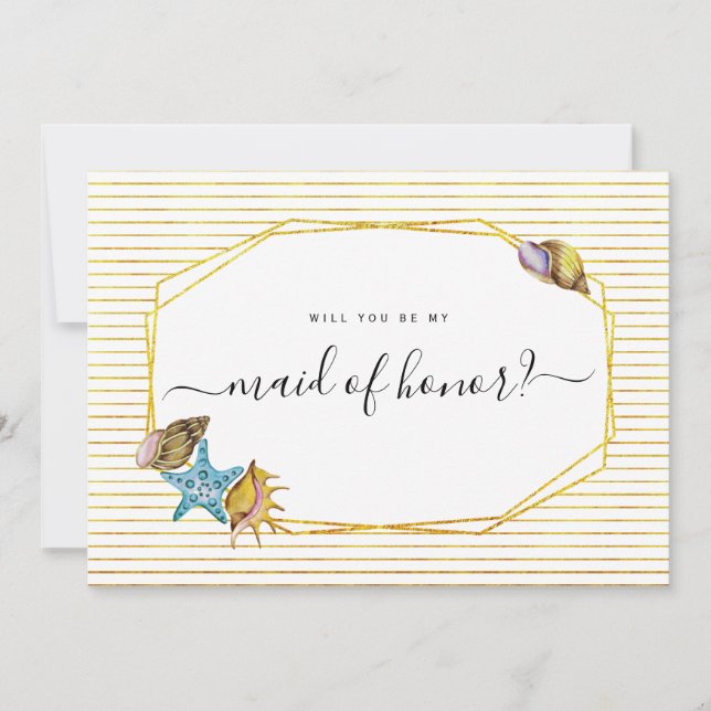 Vattenfärgssegeler kommer att vara min maid of hon inbjudningar (Framsida)