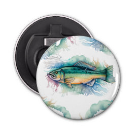 Vattenfärgsserie: Bass Flasköppnare