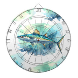 Vattenfärgsserie: Makrill Darttavla