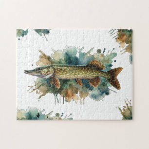Vattenfärgsserie: Pike Pussel