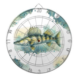 Vattenfärgsserie: Zander/Walleye Darttavla