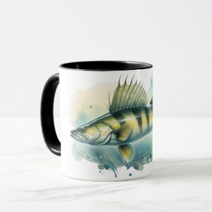 Vattenfärgsserie: Zander/Walleye Mugg