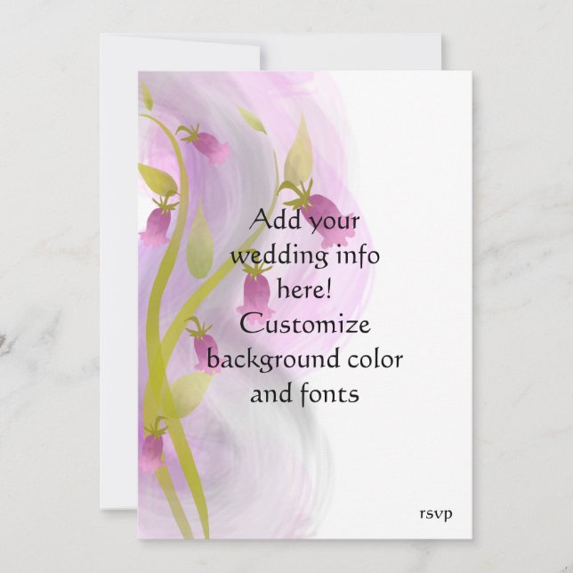 Vattenfärgsset tvättar bröllop - Rosa blommor (Framsida)