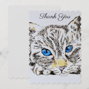 Vattenfärgssiamese Ragdoll Cat Personlig Card