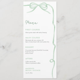 Vattenfärgssida Grönt Bow-Möhippa Enskild Meny