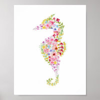 Vattenfärgssjöhästen Poster